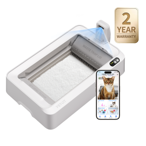 Purobot Crystal Duo Automatic Cat Litter Box with Camera